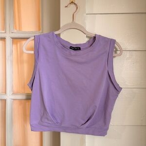 Arrive Guide Lavender Sleeveless Cropped Tank Top